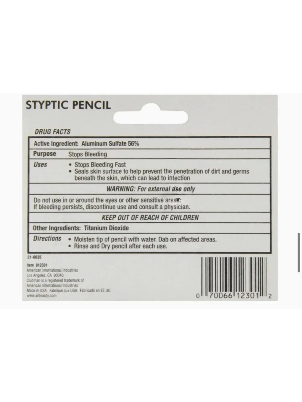 Woltra Nick Relief Styptic Pencil Twin Pack Stops Razor Nicks & Cuts